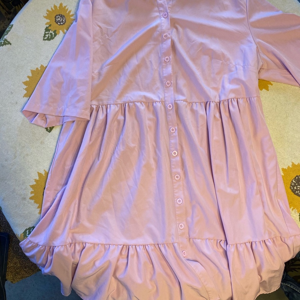 Lavender Button-Up Shirt 3XL - Picture 2 of 4